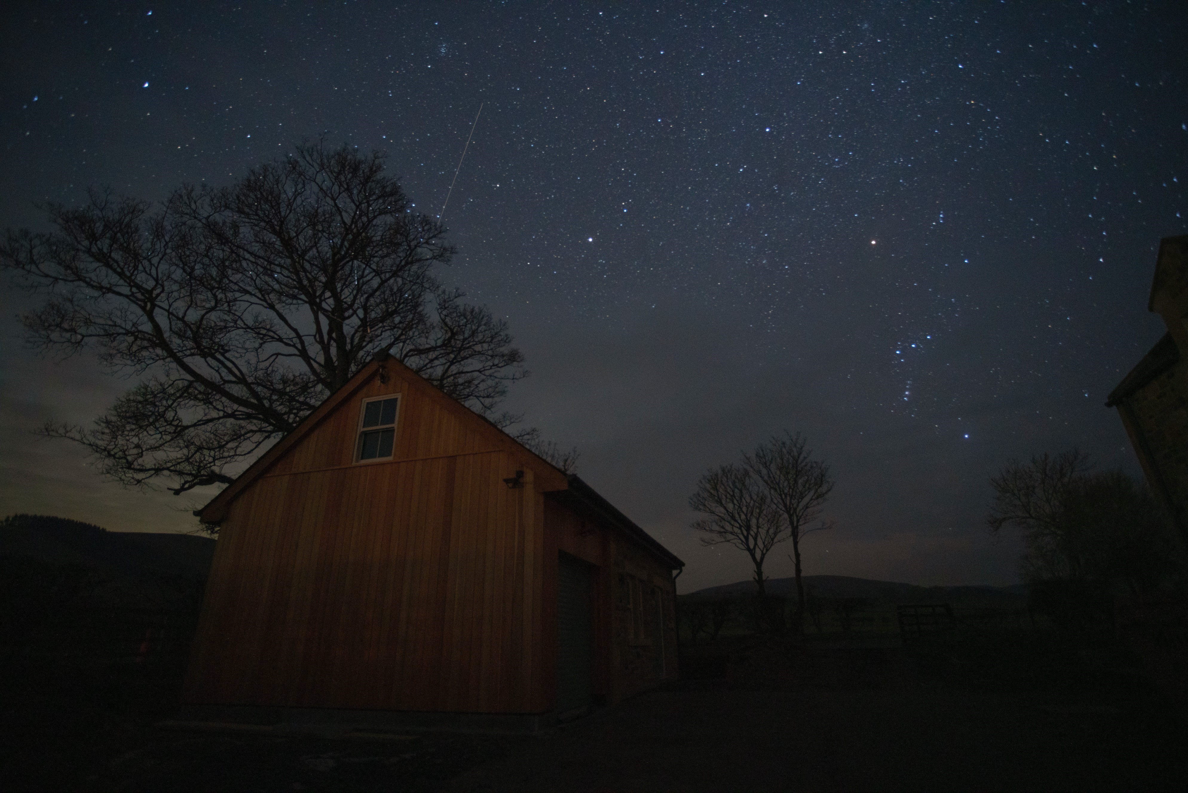 Shooting stars over The Star Barn