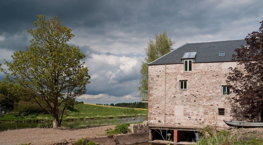 Heiton Mill House - side aspect & River Teviot