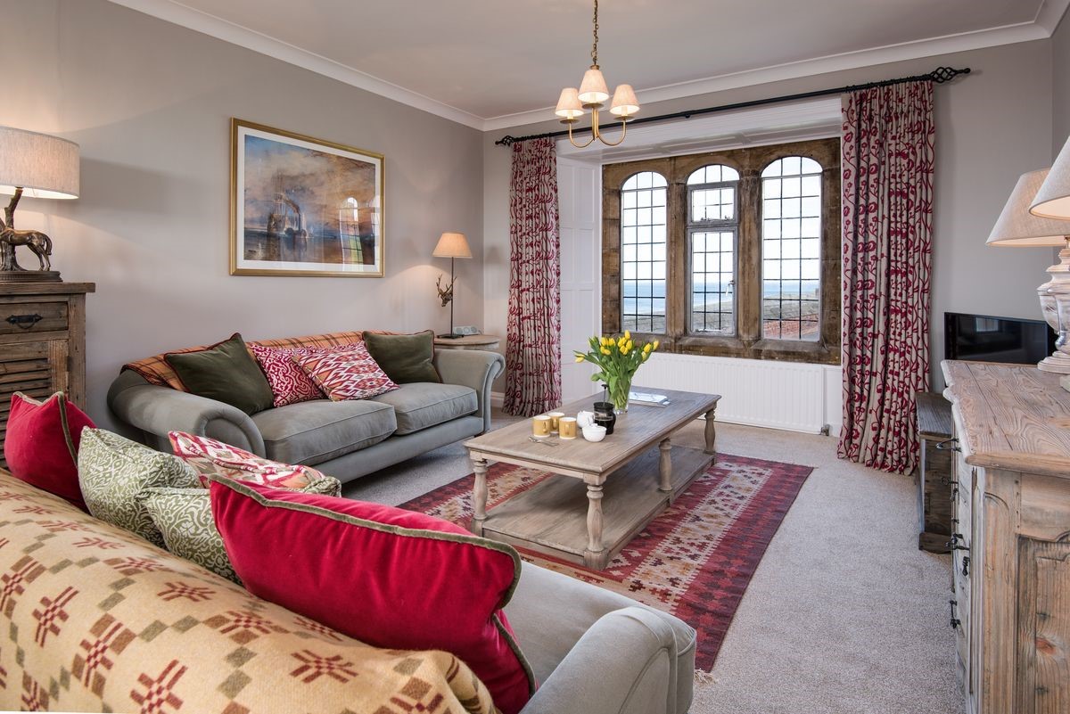 Neville Tower - sitting room with sea views