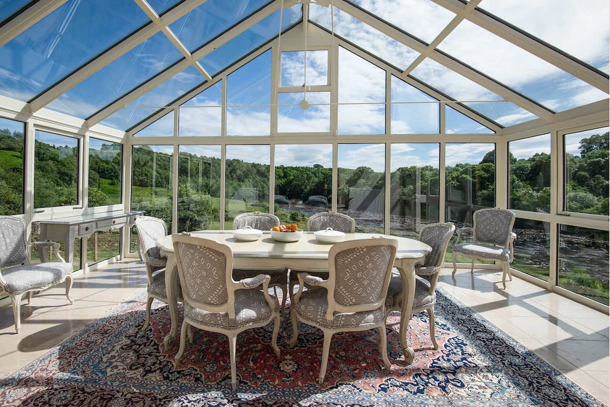 Countess Park - the stunning conservatory with views to the river