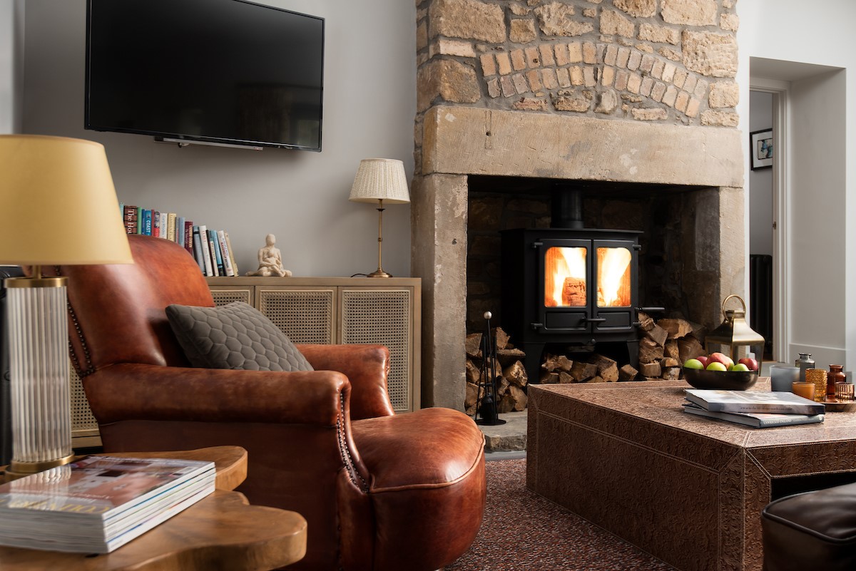 The Gallery - relax in front of the cosy fire after a day exploring the Northumberland coast