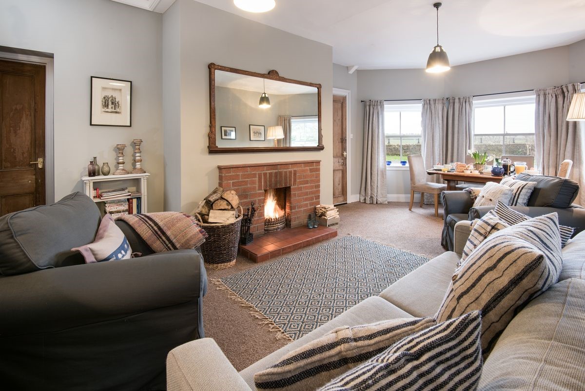 The Gate House - sitting room & open fire