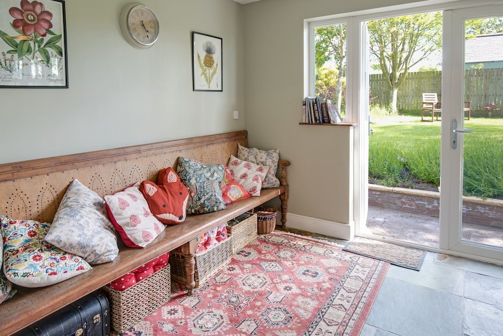 Well House - kitchen bench seat with garden access door