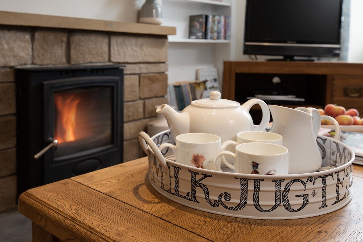 Crosslea - enjoy a pot of tea by the wood burning stove