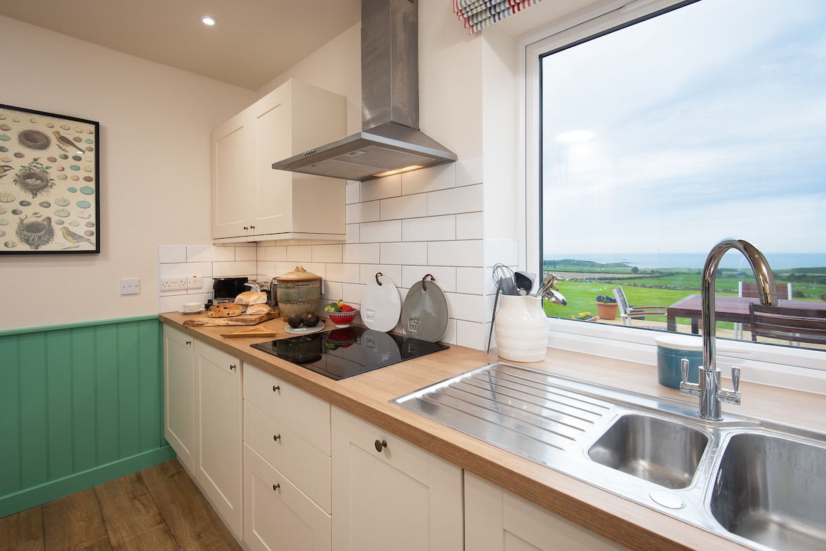 Calder Cottage - enjoy sea views from the kitchen