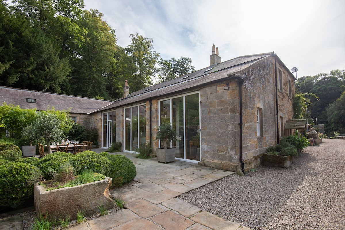 The Stables - the rear courtyard is a shared space when The Stables and Priory Cottage are booked together