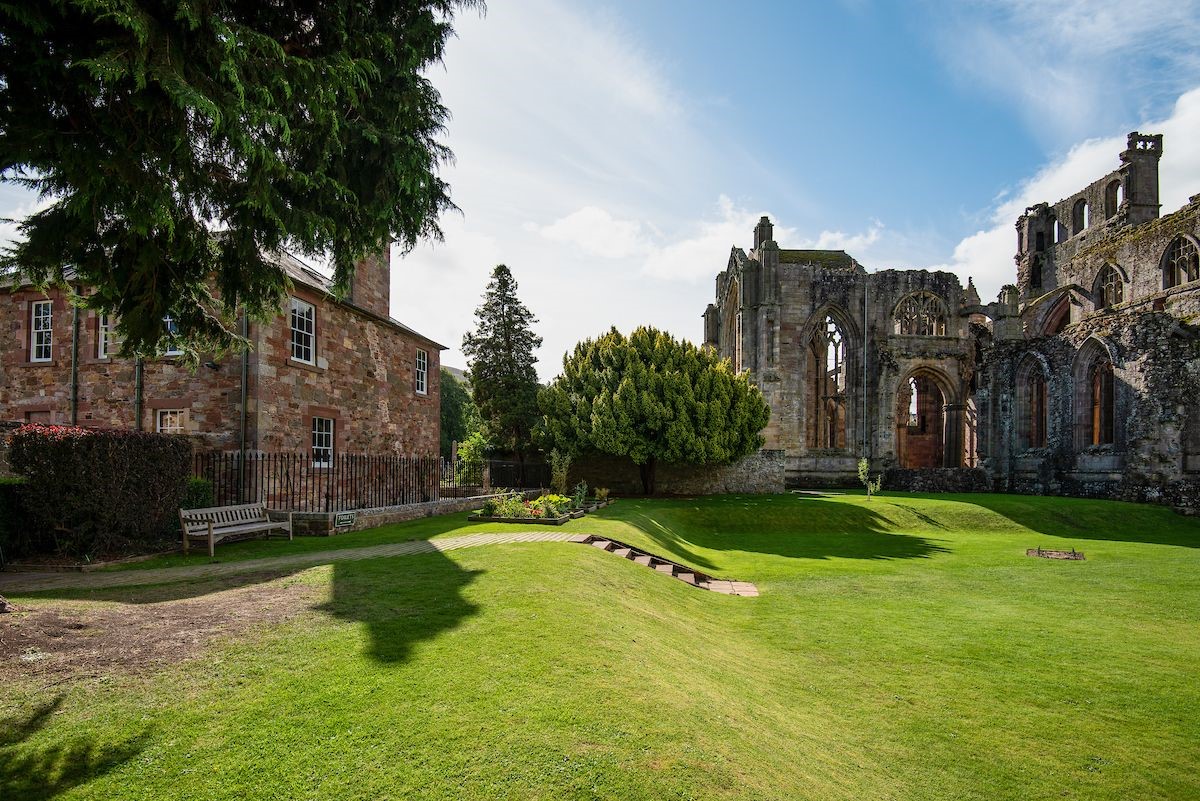 Cloister House - the house sitting on the left adjacent to Melrose Abbey & grounds