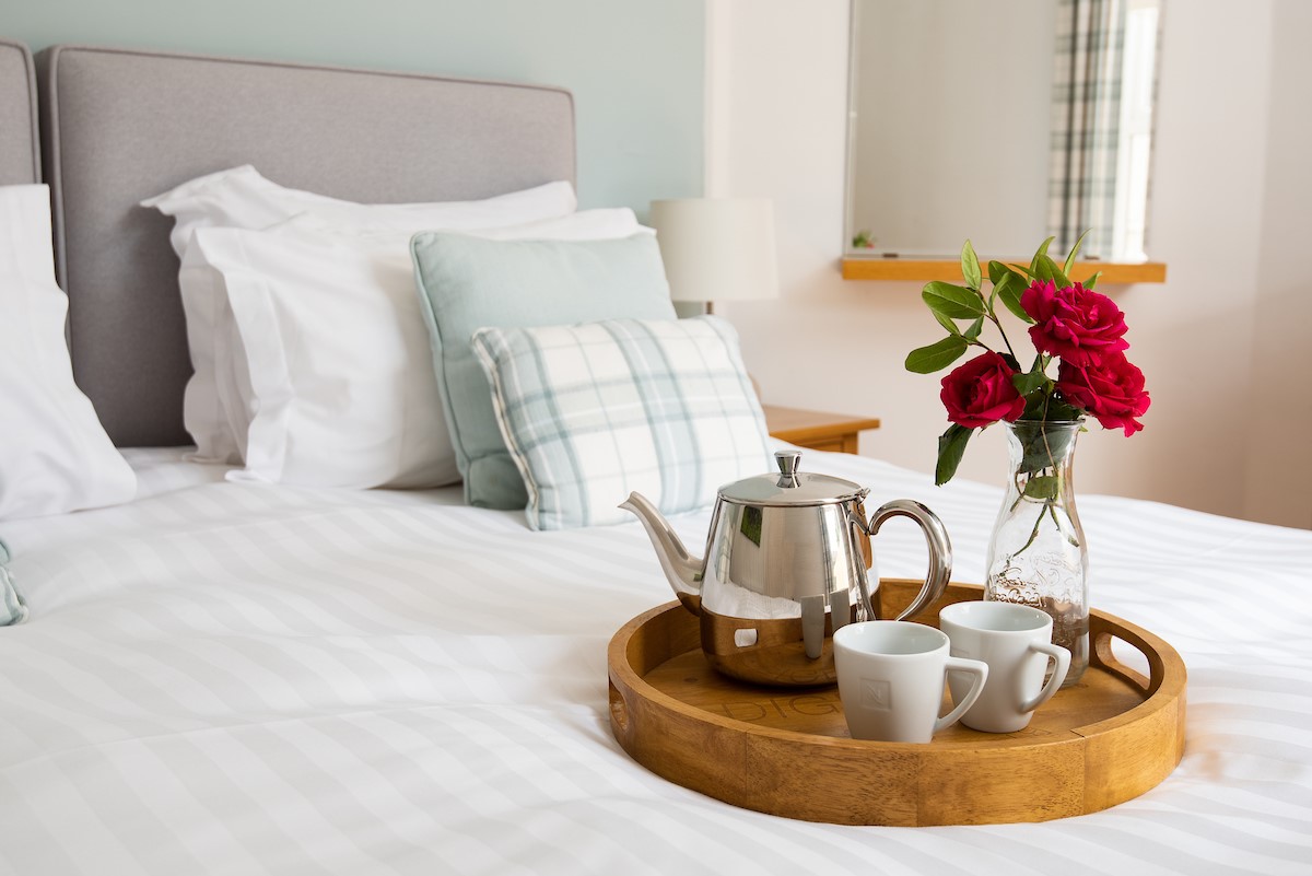 Driftwood Bamburgh - relax with breakfast in bed ahead of a busy day