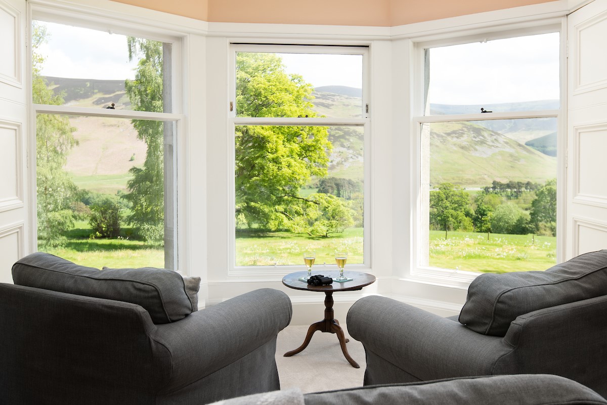 Mossfennan House - settle down to enjoy the views in the first floor drawing room