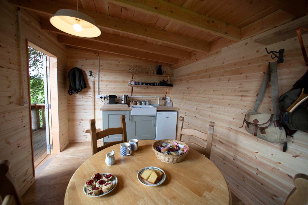 The Boathouse - the new fishing hut with small kitchen and dining area
