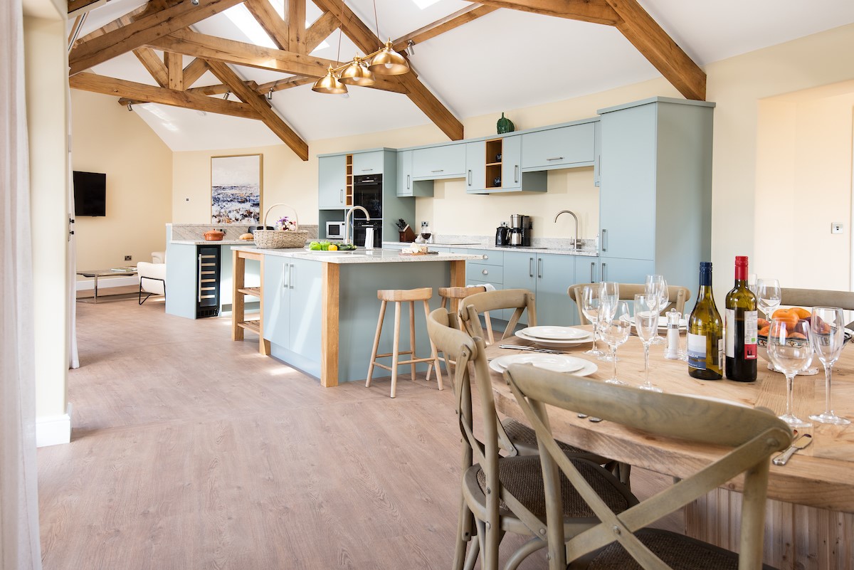 Shepherd's House - open plan dining, kitchen and sitting area