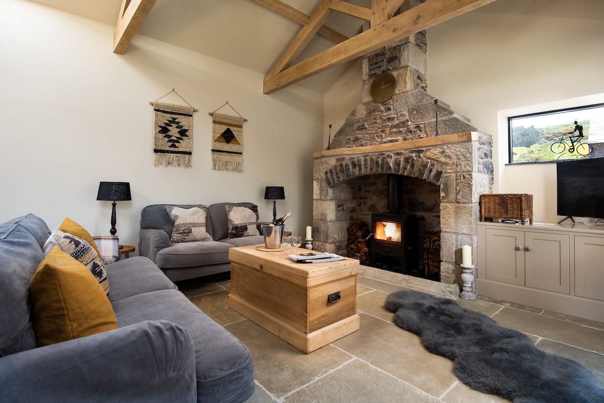 The Stables at West Moneylaws -  large inglenook fireplace