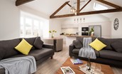 The Stables at West Lyham - open plan living