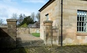 Beeswing House - access gates to the property's enclosed garden area