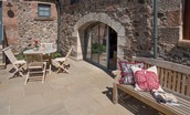 The Byre at Reedsford - outside seating area