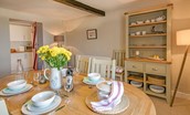 St Aidan's Lodge - dining table & kitchen access