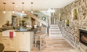 Williamston Barn & Cowshed - The Barn kitchen area & staircase