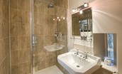 Williamston Barn & Cowshed - bedroom six en suite bathroom shower