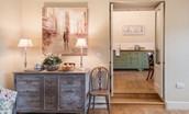 The Smithy, Crookham - sitting room & kitchen