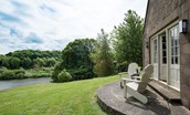 Hamilton House - two lounge chairs enjoying the view of the River Tweed