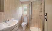 Dryburgh Stirling Two - bedroom two en suite bathroom with walk-in shower, WC and basin