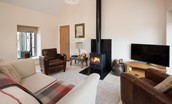 The Old Barn - wood burning stove & sitting room