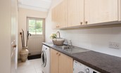 Dipper cottage - utility/boot room with sink, washing machine, tumble dryer and stable door leading outside