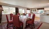 Countess Park - open-plan kitchen and dining room with seating for up to ten guests