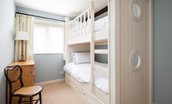 Grey Barns - bedroom eight with full size bunk beds