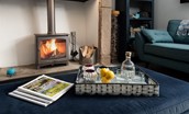 Red Herring - enjoy a drink in front of the cosy log burner in the sitting room