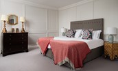 Old Purves Hall - bedroom six with zip and link beds that can be configured as a super king size double or twins