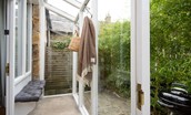 Priory Cottage - glass porch entrance into the property