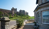 Castle View, Bamburgh - the view of Bamburgh castle from the front aspect of the property