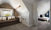 Castle View, Bamburgh - bedroom eight on the second floor with snug area leading into the bedroom