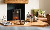 Greenhead Cottage - play board games in front of the toasty electric stove