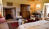 Fenton Tower - The Stewart - with antique furniture and original stone fireplace