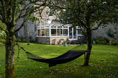 Kirkton House conservatory and hammock