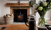 Mill Cottage, Brockmill Farm - relax with a coffee in front of the cosy log burner in the sitting room