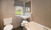 Park End - bathroom with views of the lawned garden
