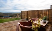 The Maple - relax and enjoy views of the valley whilst taking a soak in the outdoor copper Shaanti bath