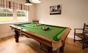 Bracken Lodge - games room with pool table for friendly competitions