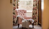 Daffodil Cottage - an occasion chair in the bedroom