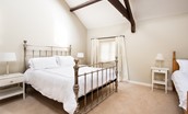 Grey Barns - bedroom seven with a double bed and a single bed