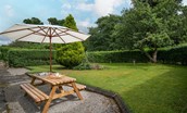 Crailing Cottage - the well established and maintained garden area