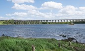 Whitesand Shiel - the view of the Royal Border Bridge over the River Tweed