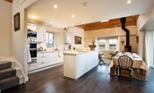 The Bothy at Redheugh - open-plan kitchen and dining area