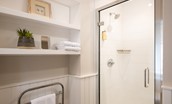 Swan's Nest - ground floor bathroom with large shower unit