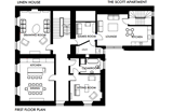 Linen House & The Scott Apartment - first floor plan