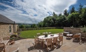 Old Granary House - the large terrace with stunning views