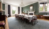 Fairnilee House - formal dining room seating up to 16 guests